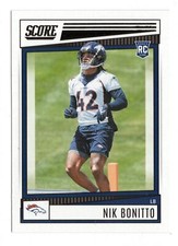2022 Score 317 Nik Bonitto RC Rookie Denver Broncos Card