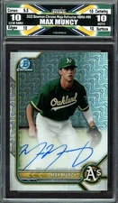 MAX MUNCY ~ 2022 Bowman Chrome Mega Box Autograph AUTO #MM ~ GMG 10 GEM MINT