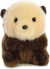 Aurora Rolly Pet - 5" Smiles Sea Otter 16817 Plush Stuffed Animal Toy