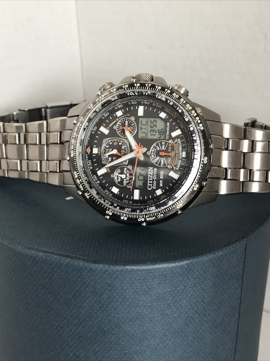 Citizen Men's Eco-Drive Skyhawk A-T Titanium Pilot Bracelet Watch