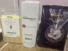 Waxness Wax Necessities Film Hard Wax Plum 35.27oz Lot 3 Items.READ