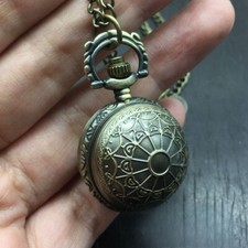 Copper Pocket Watch Quartz Pocket Watch Flip Lanyard Pocket Watch