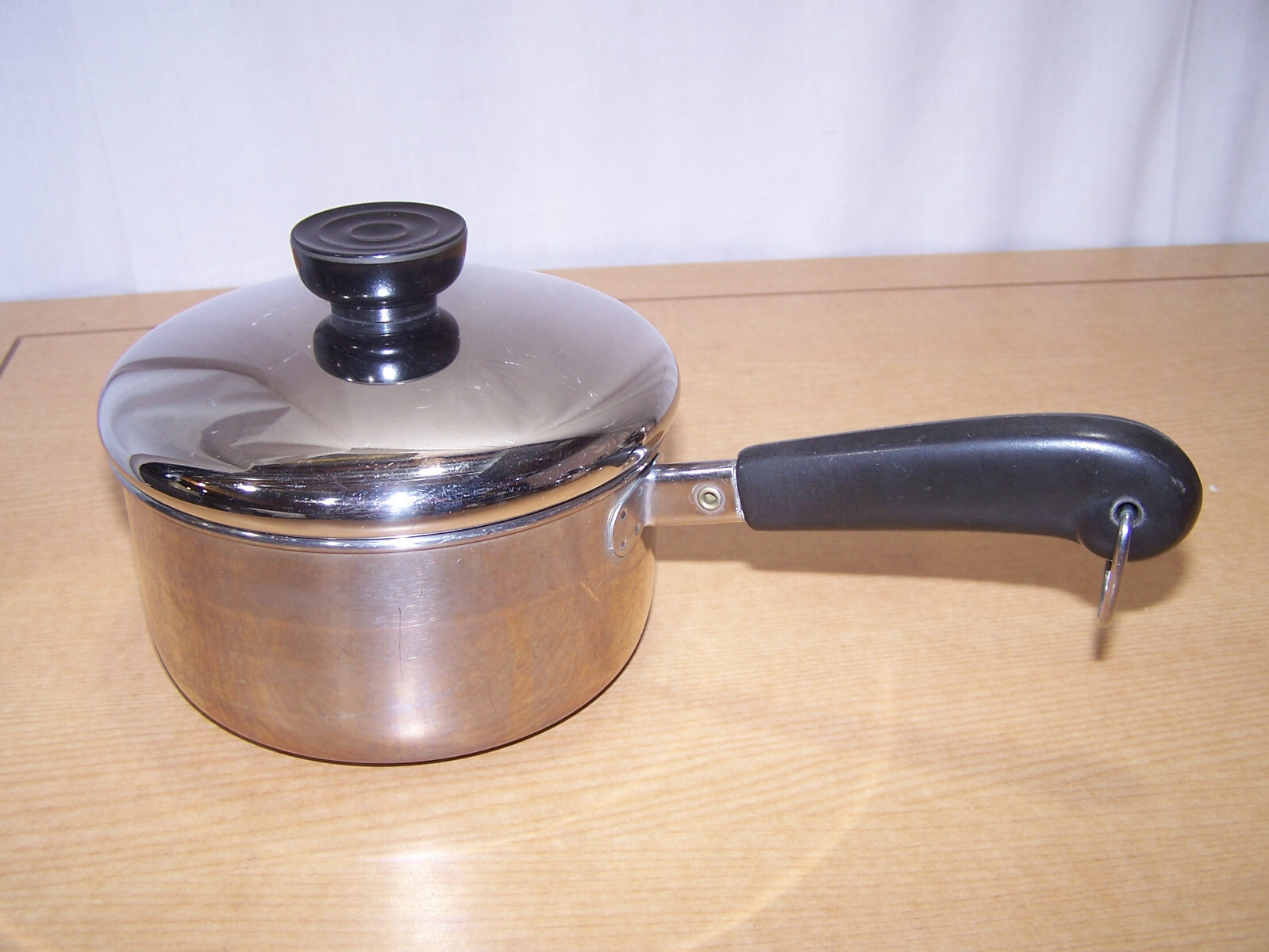 Revere Ware 1 Qt Sauce Pan w/Lid Tri Ply Disc Bottom Stainless Steel