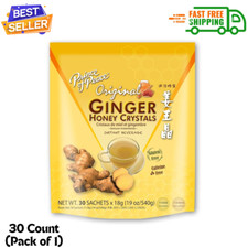 Prince of Peace Ginger Honey Crystals Instant Tea with Original Flavor 30 Count.