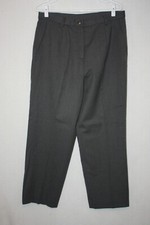 Vtg ORVIS Pleated Gray Wool Dress Pants Women's Size 32 X 26.5