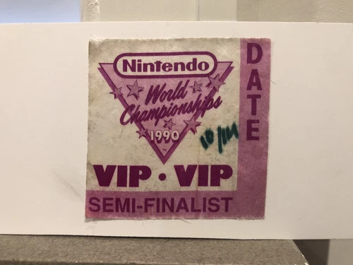 SEMI-FINALIST 1990 Nintendo World Championships Vintage NWC VIP Patch Promo NES