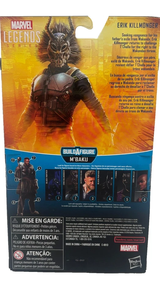 Figura Hasbro Marvel Legends Series Black Panther Erik Killmonger Foto 3 de 3