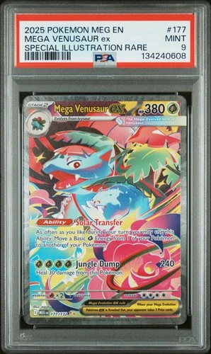 2025 POKEMON MEG EN-MEGA EVOLUTION #177 MEGA VENUSAUR EX PSA 9
