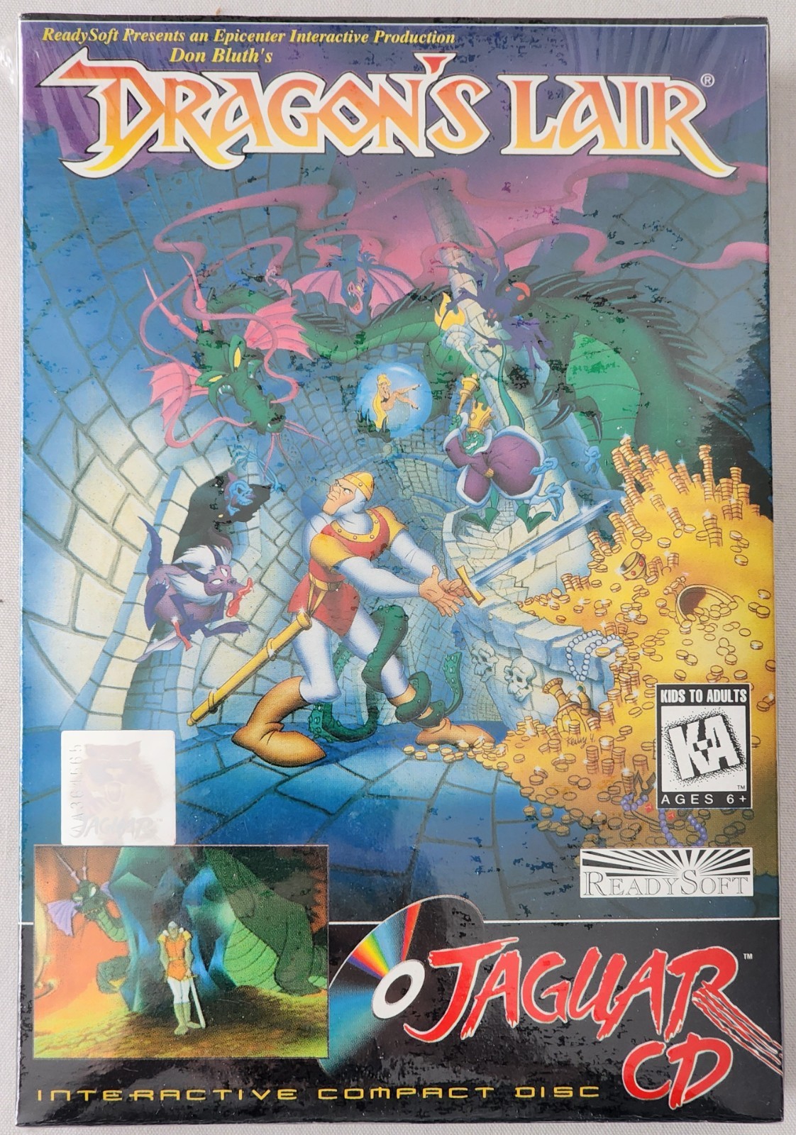 Don Bluth's Dragon's Lair - (CD Atari Jaguar) - Caja grande, sellada de fábrica