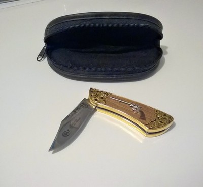 FRANKLIN MINT COLT SINGLE ACTION PEACEMAKER COLLECTOR pocket KNIFE WITH CASE