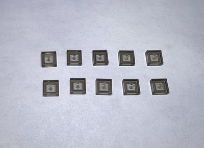 Lego Lot Of 10 1x1 Square Flat Trans Brown Transparent Tiles Tile New City