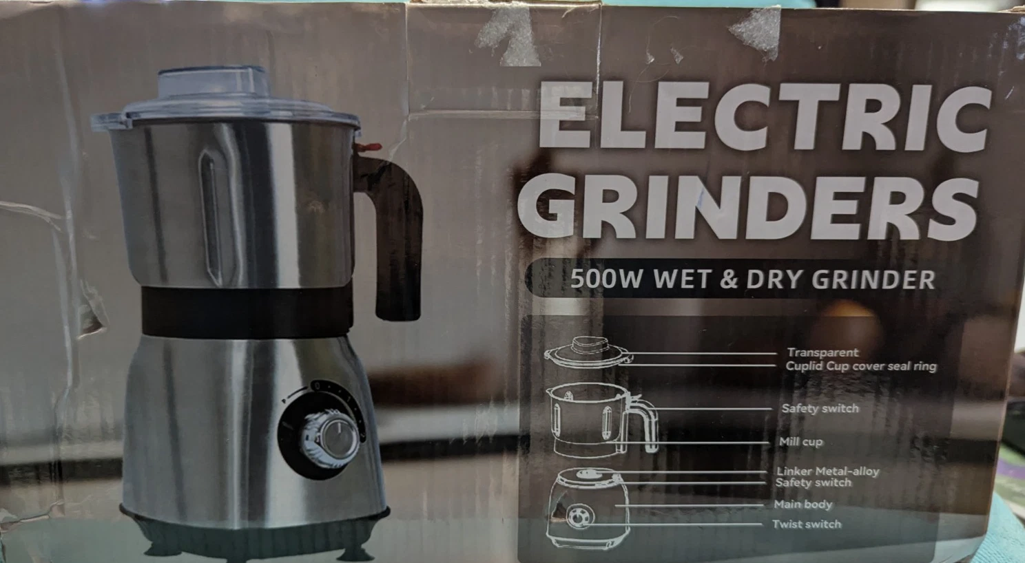 Electric Spice, Nut & Herb Grinder 500W, Wet-Dry Mill, 600ml, Black
Opens in a new window or tab