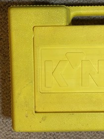 Lot Vintage K'NEX Yellow Box Hard KNEX Carrying Case  filled with pieces parts