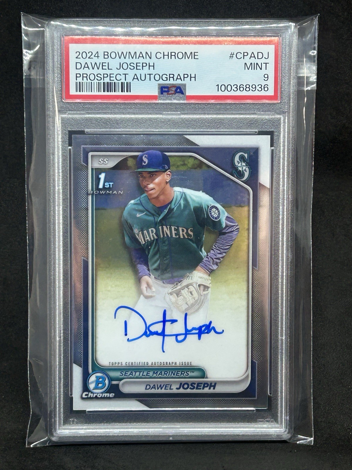 2024 Bowman Chrome Prospect Auto Dawel Joseph #CPA-DJ PSA 9 MINT Auto Sb4