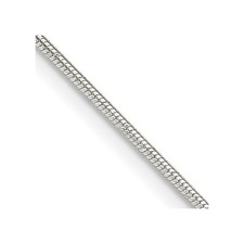 Sterling Silver 1.2mm Patterned Diamond-cut Snake Chain Necklace 30" for Women