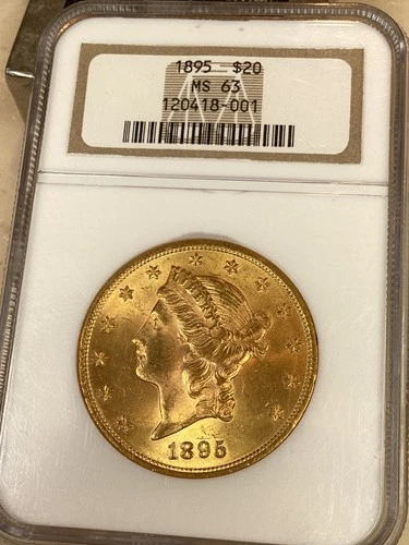 1895 $20 gold liberty double eagle NGC MS 63 VIDEO