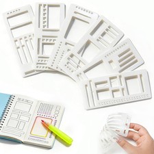 6Pcs Planner Stencils Templates   Reusable Planner Stencil for Dot Grid Journals