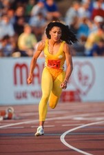 Florence Griffith Joyner USA competes in the quarterfinal round Wo- Old Photo