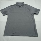 Under Armour Heat Gear Mens Golf Polo Shirt Large Orange Short Sleeve Rugby Logo