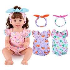 BABESIDE 3 Pcs Reborn Baby Doll Clothes Set for 17-22 Inch Dolls, Cute Animal...
