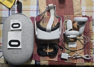 Oculus [Meta] Quest 2 | 128GB | Full VR Set w/ Added Case & PC Link Cable!