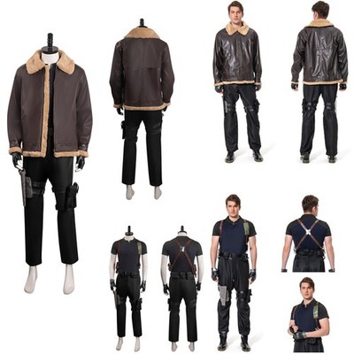 Resident Evil Requiem Leon S.Kennedy Cosplay Coat Pants Halloween Uniform Fancy