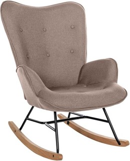 #R150180/0807 Stuhl Sanka Stoff taupe Schwingstuhl Schaukelstuhl Relaxstuhl