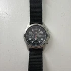 [MINT] SEIKO 7T92-0DX0 Chronograph Field Quartz Black Dial Vintage Watch JAPAN