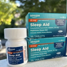 Two Basic Care Sleep Aid, Doxylamine Succinate Tablets, 25 mg, 96 Count 7/26