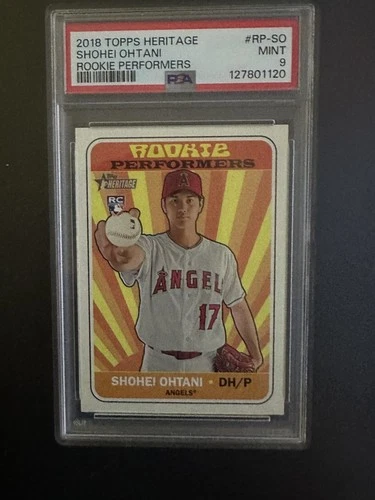 2018 Topps Heritage - Rookie Performers - Shohei Ohtani #RP-SO RC PSA 9