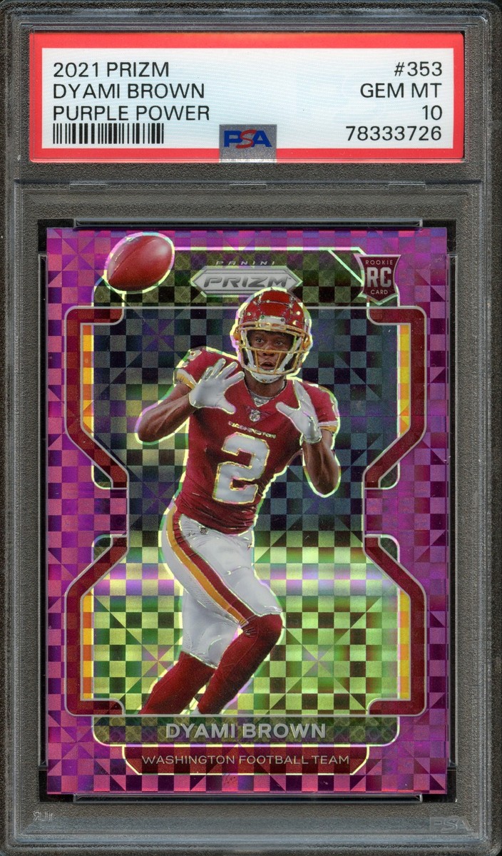 FB - 2021 - PRIZM - PURPLE POWER - #353 - DYAMI BROWN - PSA 10