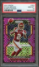 FB - 2021 - PRIZM - PURPLE POWER - #353 - DYAMI BROWN - PSA 10 (GEM MINT)