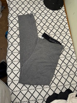 Garage Sporty Heather Grey Leggings with Branded Logo Waistband