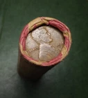 Wheat Cent Roll 1918/ Reverse Ends In 50¢ Pennies Wrapper
