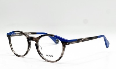 NEW WOOW SPEAK EASY 1 3402 BP CORNE GRISE ET AMBRE AUTHENTIC EYEGLASSES 49-20