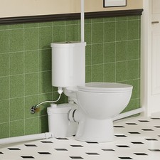 750W Macerating Toilet System Upflush Toilet for Basement with Macerator Pump