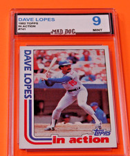 DAVE LOPES---1982 TOPPS--Action-#741--Set BREAK---MINT 9**DODGERS***Mad Dog