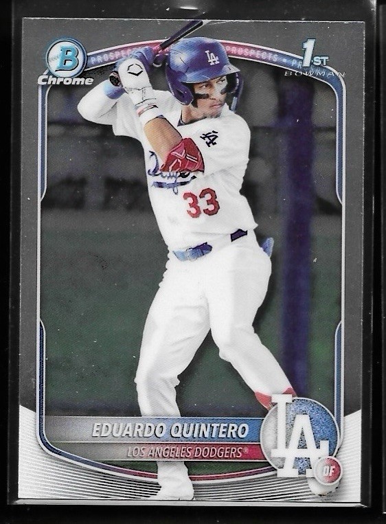 2025 Bowman Chrome Prospects #BCP-115 Eduardo Quintero - 1st Bowman - Dodgers