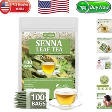 100 Natural Senna Tea Bags - Aromatic Smooth, 100 Count for Digestive Health