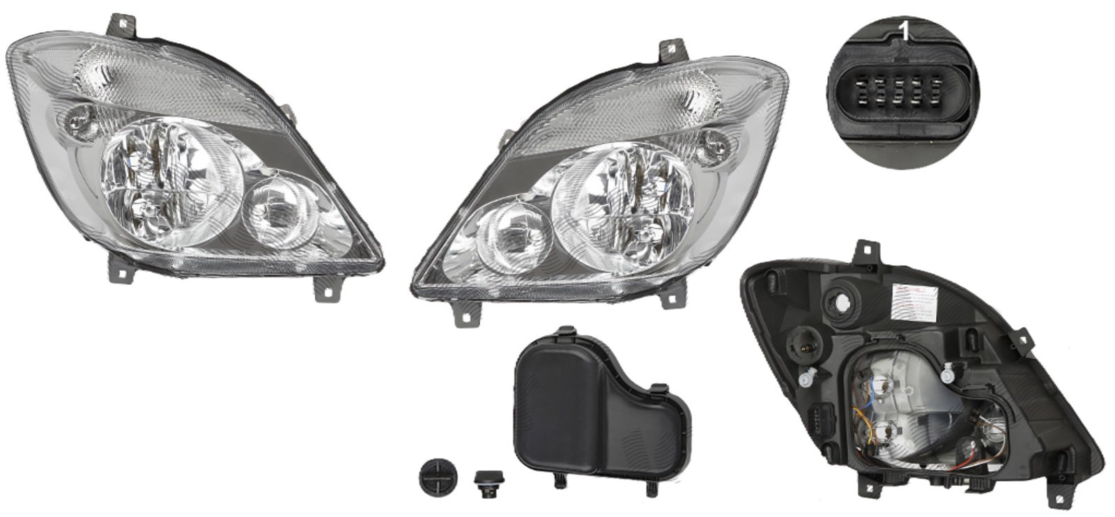 Phares pour Mercedes Sprinter B906 régler problème éclairage faible pack gauche droite Ayfar