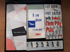 VTG AIRLINE Papers - "The Magic Web" Booklet and TWA Info - Circa 1950s - 1960s