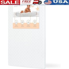 Hypoallergenic Waterproof Baby Mattress Mini Crib Firm Support Greenguard Gold