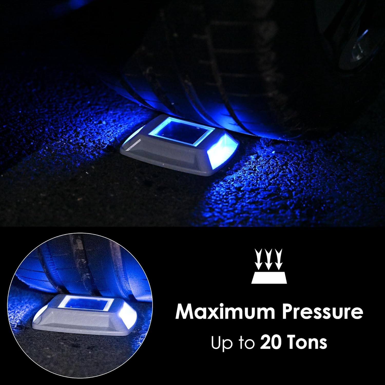 Solar Driveway Lights Outdoor Yard Sidewalk LED Solar Dock Deck Step Stairs Lamp