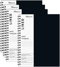 4 Pack Large Lined 7Mm Ruled Notebook Spiral 8.5X 11 Hardcover 120 pages total 