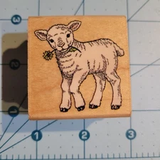 Rubber Stampede LAMB A891C Wood Rubber Stamp NEW Baby Sheep Spring Easter 