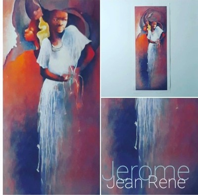 Art Print On Hard Paper BLYE SA by Jean Rene Jerome From Haiti 1994 NEW