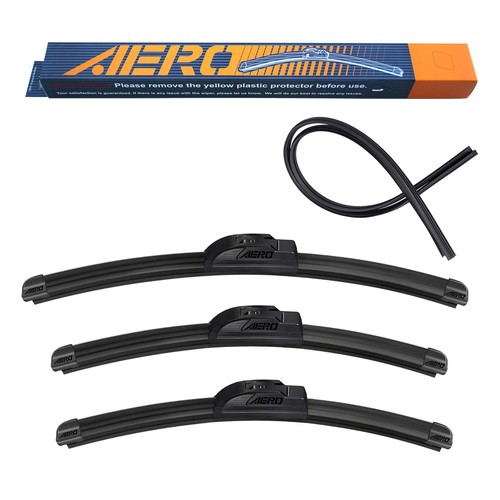 Voyager 16"+14"+14" Premium All-Season Beam Windshield Wiper Blades with Extr...