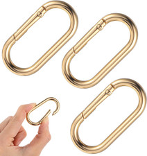 3Pcs Gold Carabiner Clip for Bag Charms, Carabiner Clip Gold, Keychain and Purse