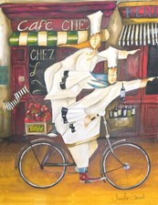 Ceramic Backsplash Tile Mural Chef Cook Kitchen/Bathroom - Chefs On The Go