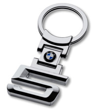 Portachiavi Per BMW Serie 5 Acciaio Cromato Stemma Logo Touring 520 530 518 d X5